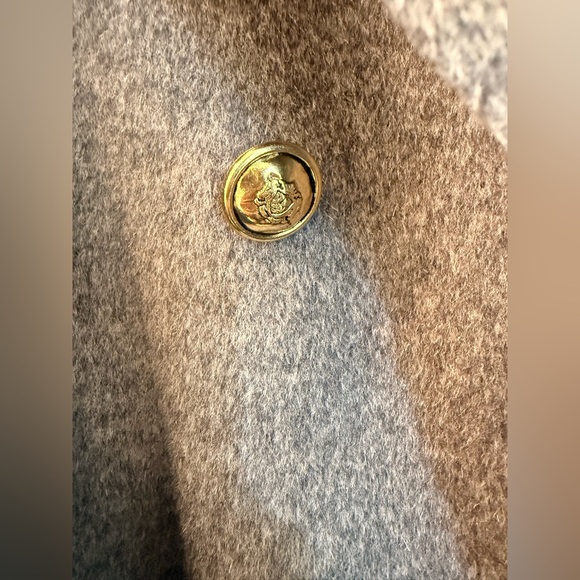 Sandro Wool Gray Double Faced Check Belted Trench Coat US4/FR36 - Picture 10 of 17